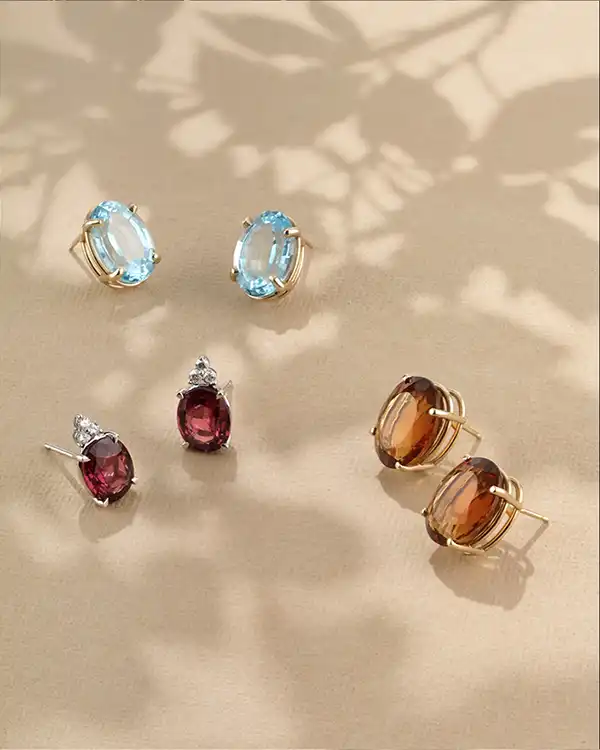 Collection of elegant earrings in various styles and designs