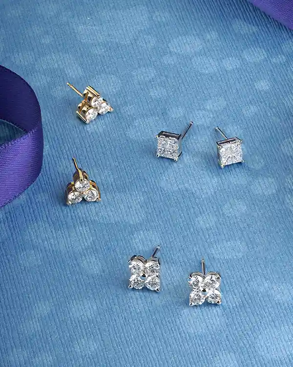 Collection of elegant earrings in various styles and designs