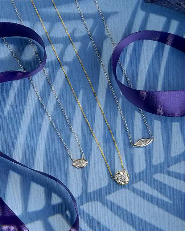 Collection of elegant necklaces in various styles and designs