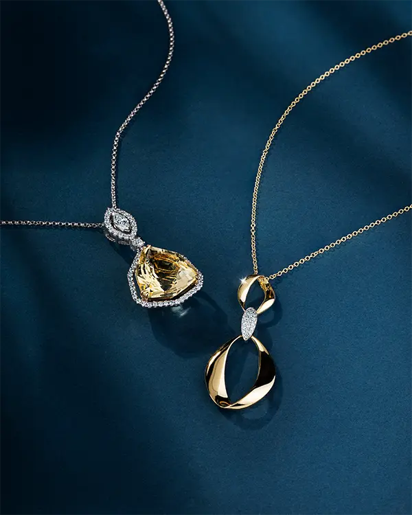 Collection of elegant necklaces in various styles and designs