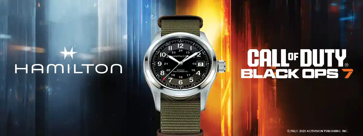 Hamilton Watch Company and Call of Duty Black Ops 7 collaboration - Limited edition tactical watches featuring military-inspired design