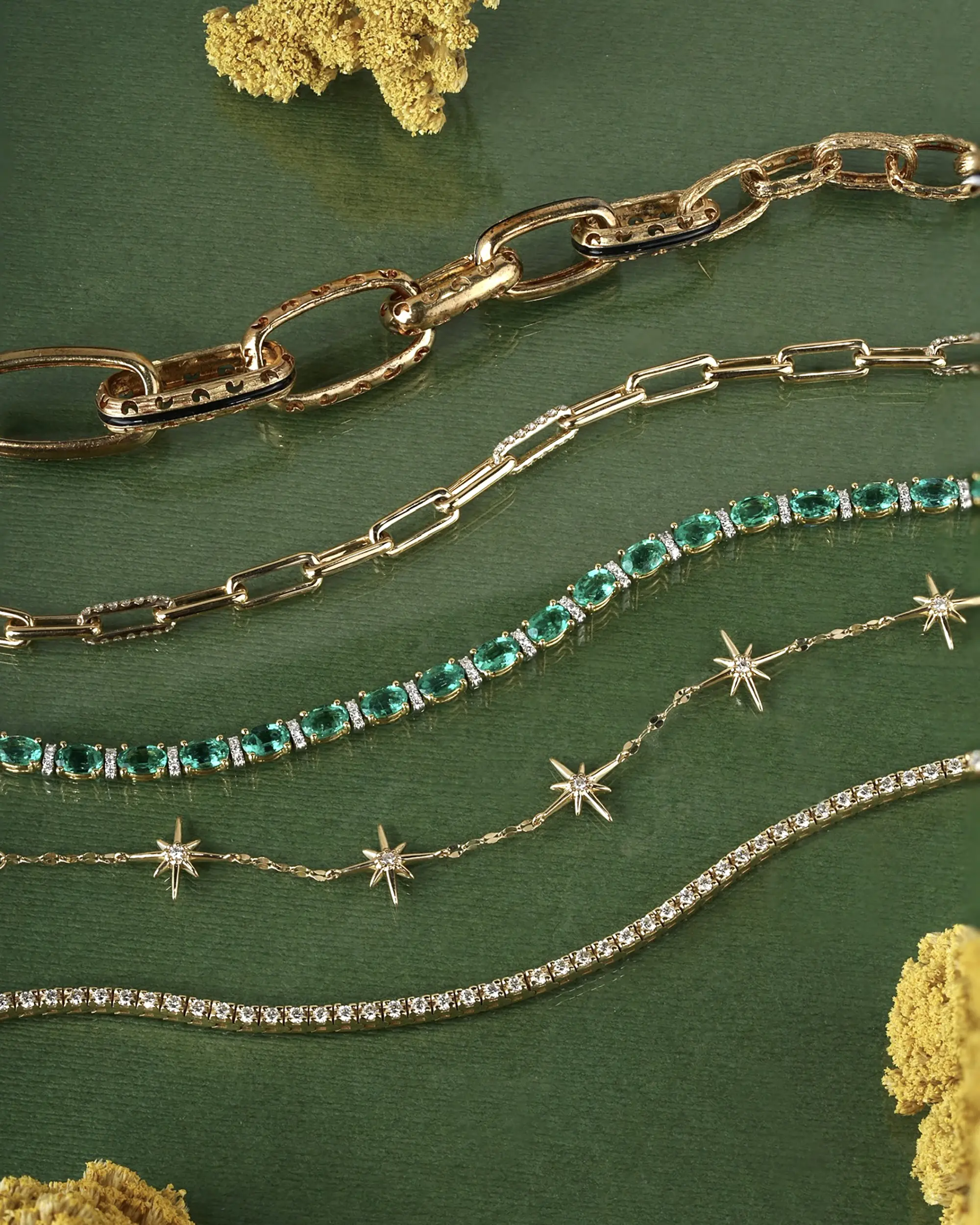 Collection of elegant bracelets in various styles and designs